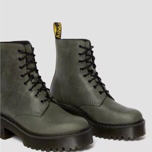 Dr. Martens Women's Olive Combat Boots
